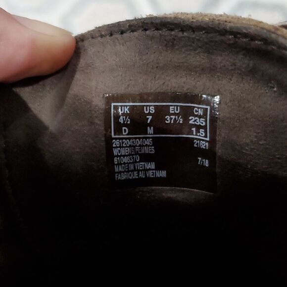 Clarks Tan Suede Heeled Ankle Boots - Picture 12 of 12